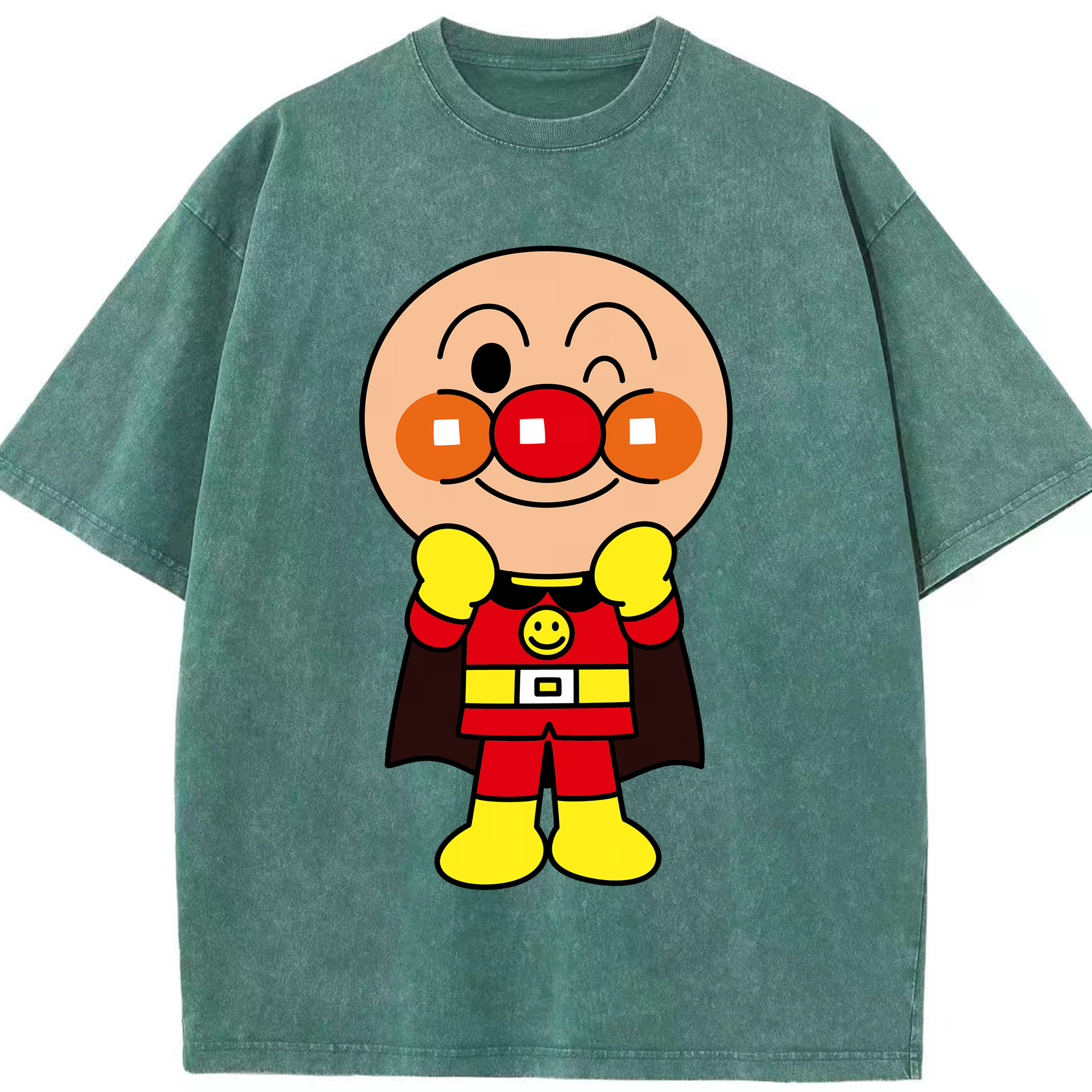 （画像用） アンパンマン Anpanman 綿100% ヴィンテージ風 半袖Tシャツ（フロントプリント）